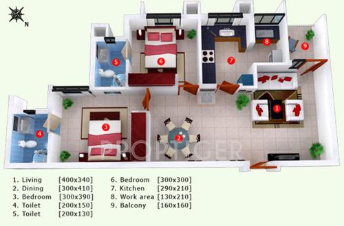 Vishraam Neelambari (2BHK+2T (955 sq ft) 955 sq ft) Vishraam Neelambari (2BHK+2T (955 sq ft) 955 sq ft)