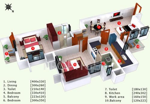 Vishraam Neelambari (2BHK+2T (1,060 sq ft) 1060 sq ft) Vishraam Neelambari (2BHK+2T (1,060 sq ft) 1060 sq ft)