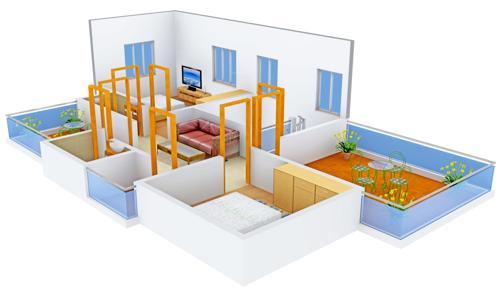 Trellis Royal Villa (3BHK+3T (1,580 sq ft) 1580 sq ft)