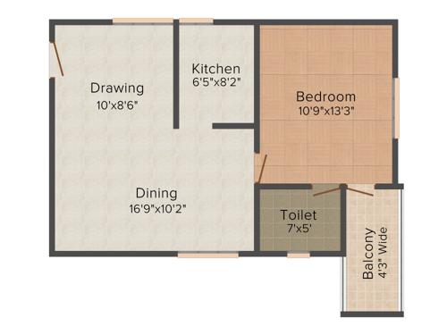 Trellis Royal Manor (1BHK+1T (869 sq ft) 869 sq ft) Trellis Royal Manor (1BHK+1T (869 sq ft) 869 sq ft)