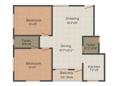 Trellis Royal Manor (2BHK+2T (1,144 sq ft) 1144 sq ft) Trellis Royal Manor (2BHK+2T (1,144 sq ft) 1144 sq ft)