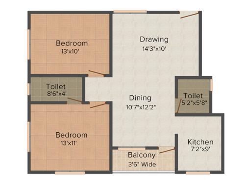Trellis Royal Manor (2BHK+2T (1,144 sq ft) 1144 sq ft) Trellis Royal Manor (2BHK+2T (1,144 sq ft) 1144 sq ft)