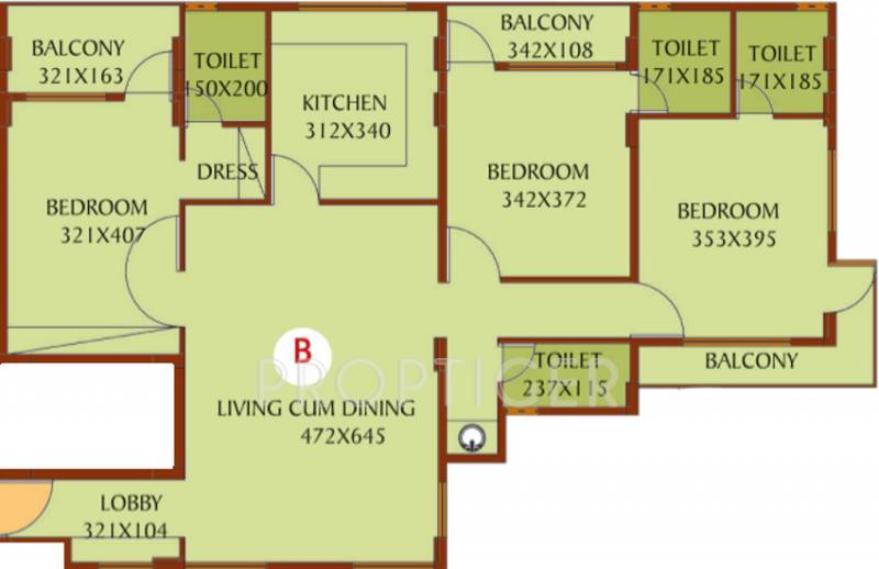Top Towers (3BHK+3T (1,633 sq ft) 1633 sq ft)