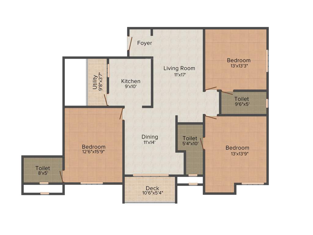 Newry Serenity (3BHK+3T (1,785 sq ft) 1785 sq ft)