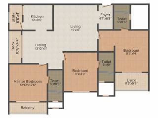 Newry Serenity (3BHK+3T (1,881 sq ft) 1881 sq ft)