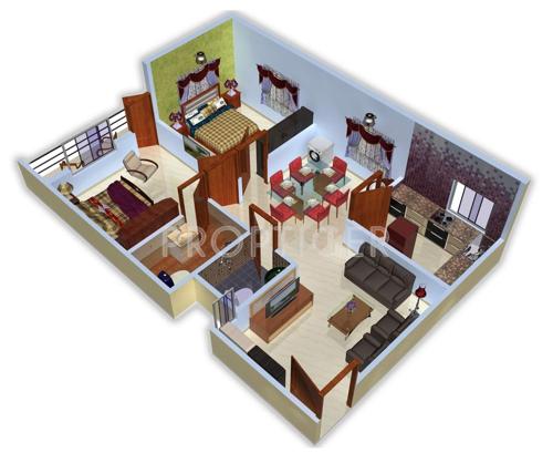 Mahanadi Shree Gopinath Enclave Apartment (2BHK+2T (874 sq ft) 874 sq ft)