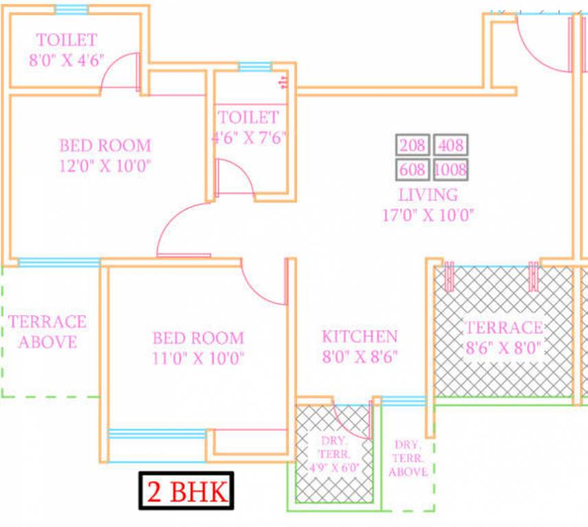 ARV Royale (2BHK+2T (1,215 sq ft) 1215 sq ft) ARV Royale (2BHK+2T (1,215 sq ft) 1215 sq ft)