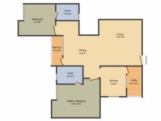 Sreerosh Athena 3BHK+3T (1,470 sq ft) Sreerosh Athena 3BHK+3T (1,470 sq ft)