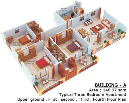 Nanu Sapana Pavillion (3BHK+3T (1,603 sq ft) 1603 sq ft)