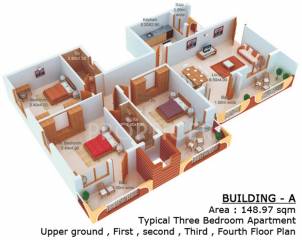 Nanu Sapana Pavillion (3BHK+3T (1,603 sq ft) 1603 sq ft) Nanu Sapana Pavillion (3BHK+3T (1,603 sq ft) 1603 sq ft)