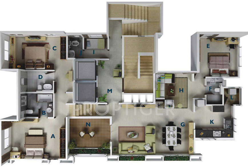 Geras Regent Tower (3BHK+3T (2,350 sq ft) + Study Room 2350 sq ft) Geras Regent Tower (3BHK+3T (2,350 sq ft) + Study Room 2350 sq ft)