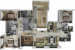Geras Regent Tower (3BHK+3T (2,350 sq ft) + Study Room 2350 sq ft) Geras Regent Tower (3BHK+3T (2,350 sq ft) + Study Room 2350 sq ft)