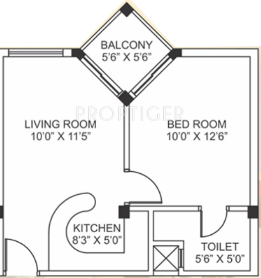 Appolo 9 Jewels (1BHK+1T (600 sq ft) 600 sq ft)