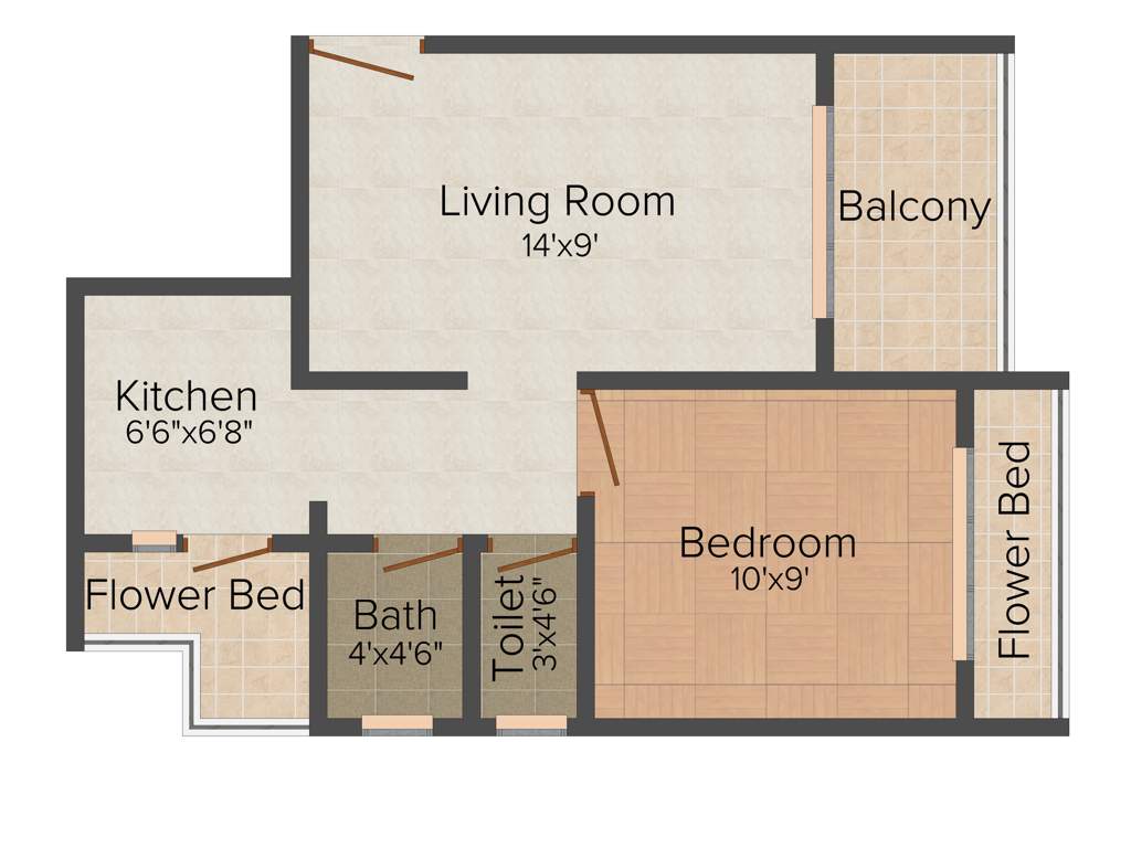 ABC Kailash Tower (1BHK+1T (650 sq ft) 650 sq ft)