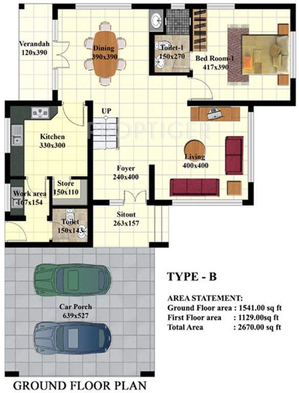 Sreerosh Green Acres (3BHK+4T (2,670 sq ft) 2670 sq ft)