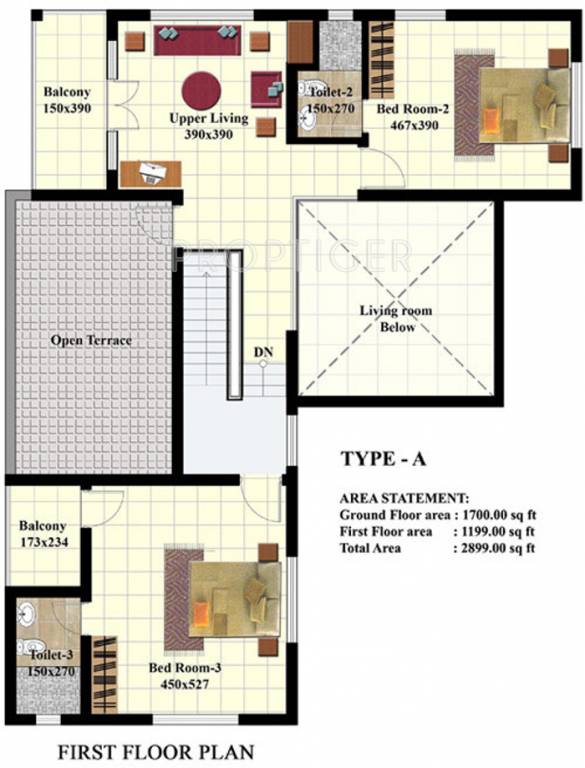Sreerosh Green Acres (3BHK+4T (2,899 sq ft) 2899 sq ft)