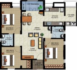Isha Armonia (3BHK+2T (1,445 sq ft) 1445 sq ft) Isha Armonia (3BHK+2T (1,445 sq ft) 1445 sq ft)