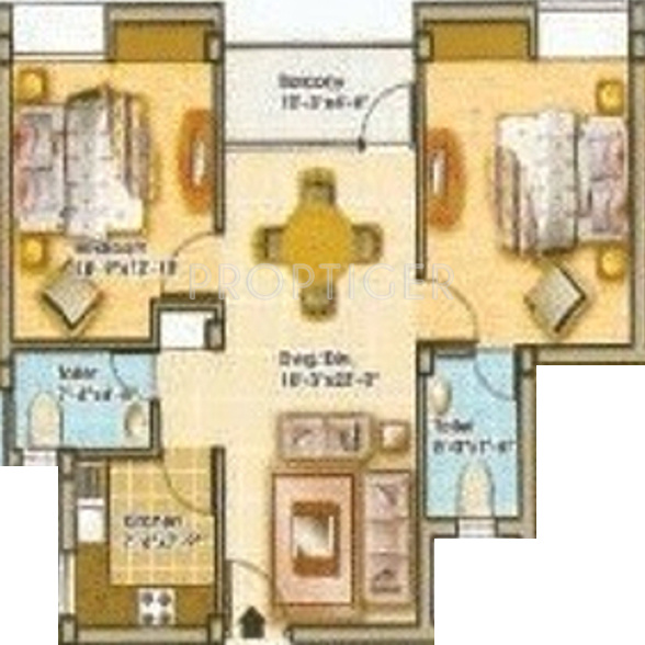 Shree Jagannath Properties and Developers Shree Jagannath Residency (2BHK+2T (1,171 sq ft) 1171 sq ft)