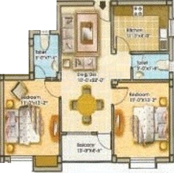 Shree Jagannath Properties and Developers Shree Jagannath Residency (2BHK+2T (1,209 sq ft) 1209 sq ft)