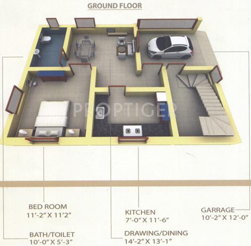 Satya Multiplex Pvt Ltd Raghunath Enclave (3BHK+3T (1,370 sq ft) + Pooja Room 1370 sq ft)
