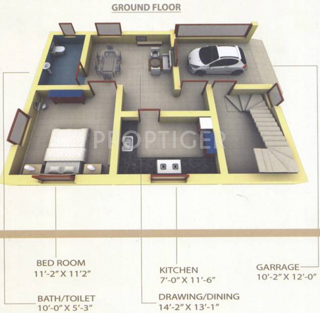 Satya Multiplex Pvt Ltd Raghunath Enclave (3BHK+3T (1,370 sq ft) + Pooja Room 1370 sq ft)