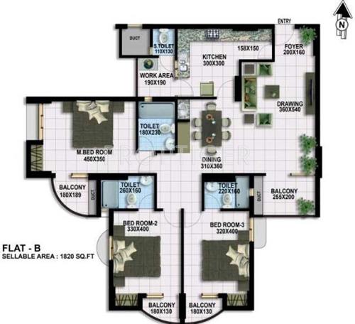 Jade Heights 1 (3BHK+3T (1,820 sq ft) 1820 sq ft) Jade Heights 1 (3BHK+3T (1,820 sq ft) 1820 sq ft)