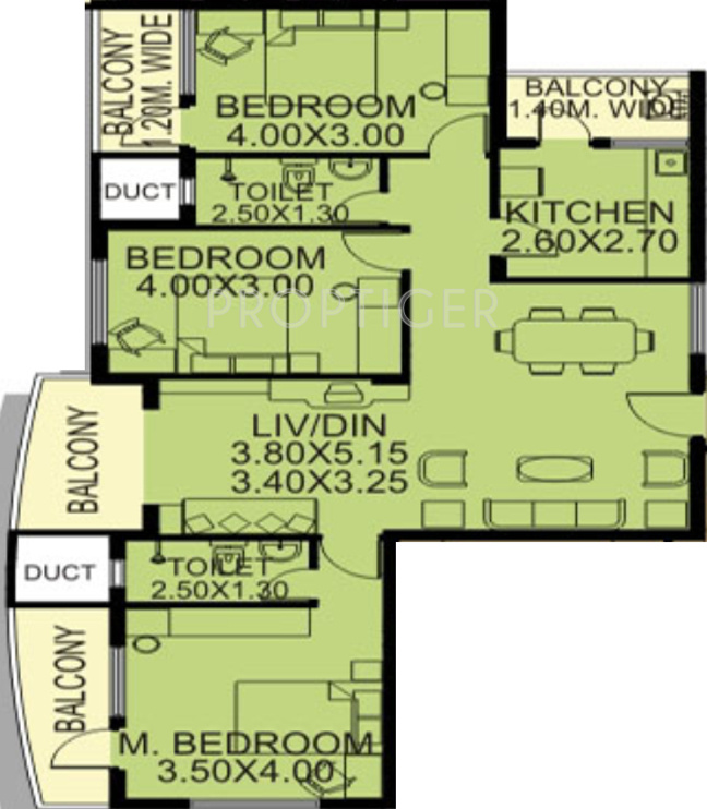 Nanu VNS Residency (3BHK+3T (1,411 sq ft) 1411 sq ft) Nanu VNS Residency (3BHK+3T (1,411 sq ft) 1411 sq ft)