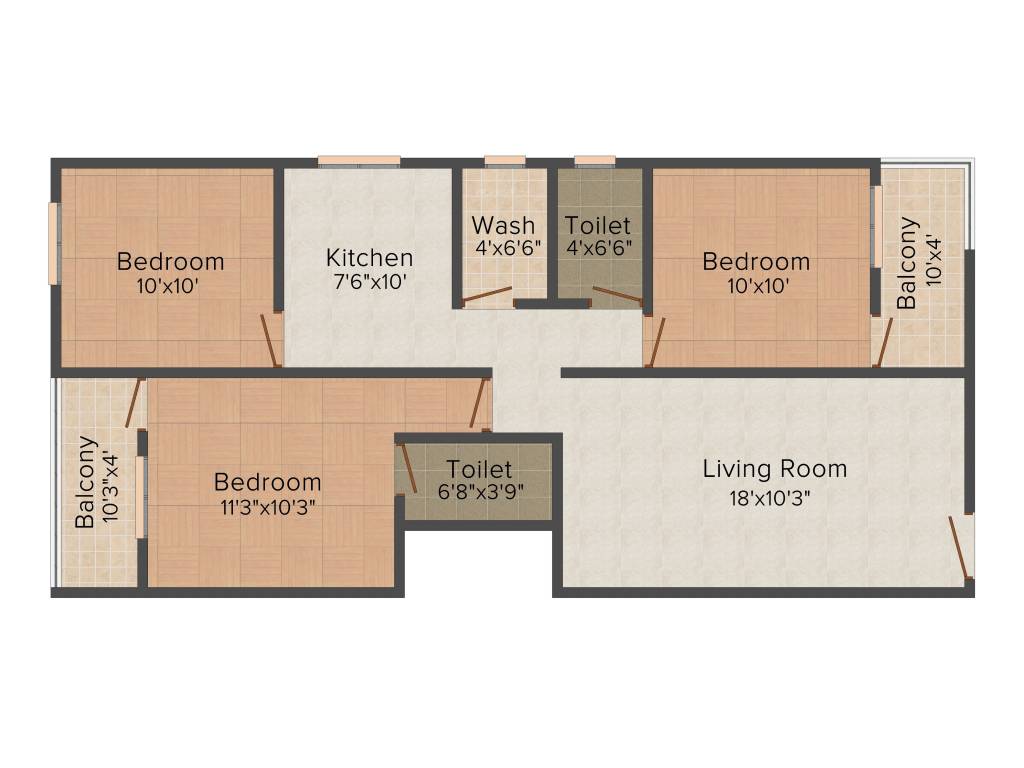 Kolbaswami Residency (3BHK+2T (1,045 sq ft) 1045 sq ft) Kolbaswami Residency (3BHK+2T (1,045 sq ft) 1045 sq ft)