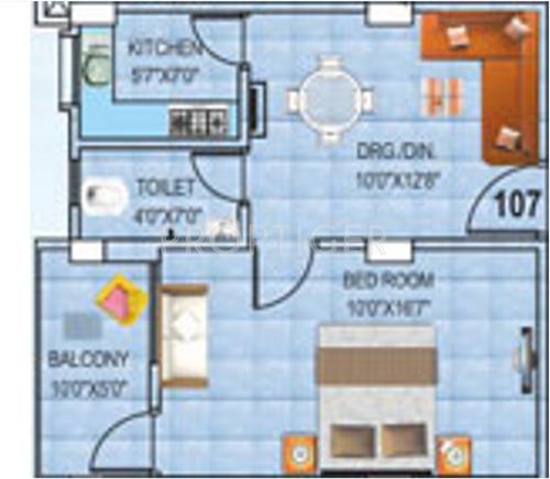 Sunrise Lakhi Mansion (1BHK+1T (570 sq ft) 570 sq ft)