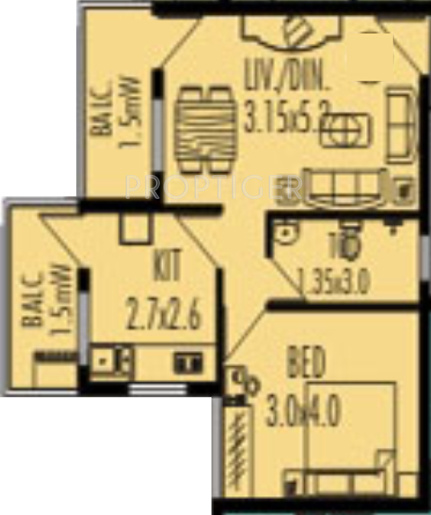 Nanu Sapana Habitat (1BHK+1T (688 sq ft) 688 sq ft) Nanu Sapana Habitat (1BHK+1T (688 sq ft) 688 sq ft)