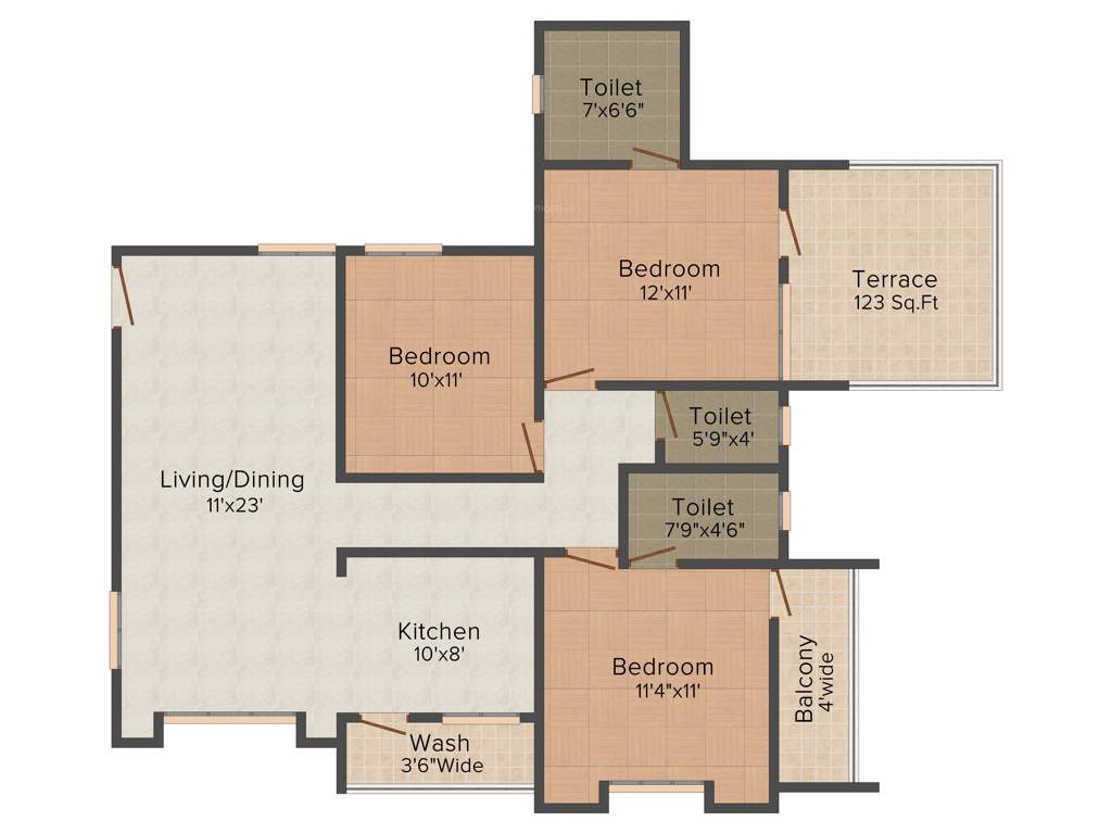 Om Shivam Shiv Elite (3BHK+3T (1,400 sq ft) 1400 sq ft)