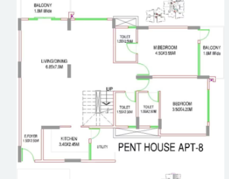 classic Floor Plan Lower Level Penthouse Plan