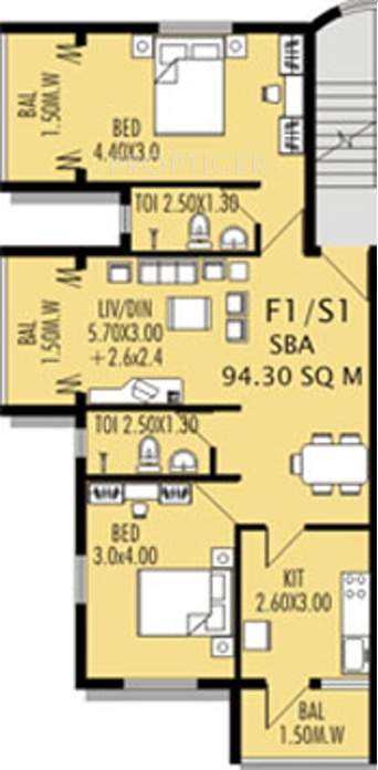 Nanu Sapana Symphony (4BHK+4T (2,030 sq ft) 2030 sq ft)