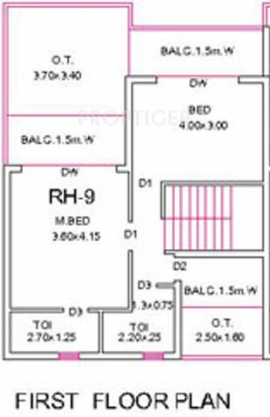 GoodLuck Hillside Residency Villa (3BHK+3T (1,560 sq ft) 1560 sq ft)