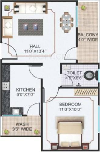 Sheetalnath Dham (1BHK+1T (605 sq ft) 605 sq ft) Sheetalnath Dham (1BHK+1T (605 sq ft) 605 sq ft)