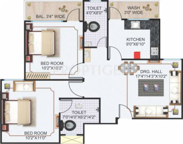 Sheetalnath Dham (2BHK+2T (895 sq ft) 895 sq ft) Sheetalnath Dham (2BHK+2T (895 sq ft) 895 sq ft)