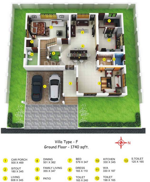 Prime Palm Meadows (4BHK+4T (3,140 sq ft) 3140 sq ft)
