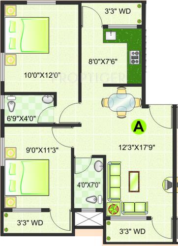 Vidarbha Juhi (2BHK+2T (1,010 sq ft) 1010 sq ft)