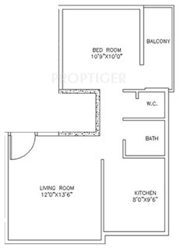 Dales Pavilion (1BHK+1T (516 sq ft) 516 sq ft)