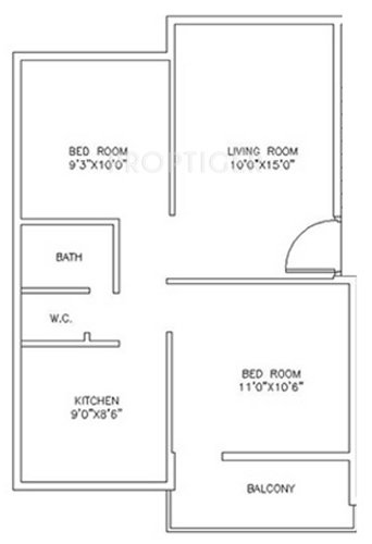 Dales Pavilion (2BHK+1T (768 sq ft) 768 sq ft)