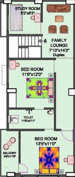 Niagaree Joha Complex (3BHK+2T (1,925 sq ft) + Study Room 1925 sq ft)