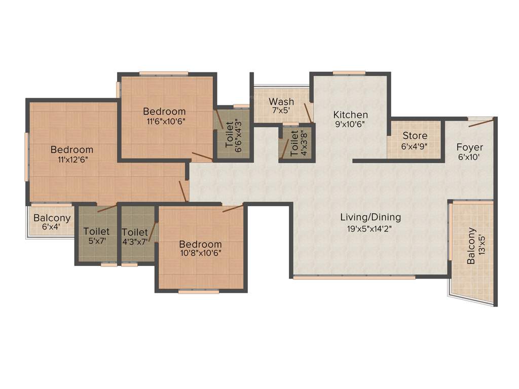 Yashasvi Siddhi Ellipse (3BHK+3T (2,100 sq ft) 2100 sq ft)
