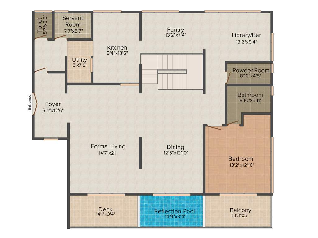 Prime Blue Waters (4BHK+4T (3,740 sq ft) + Servant Room 3740 sq ft)