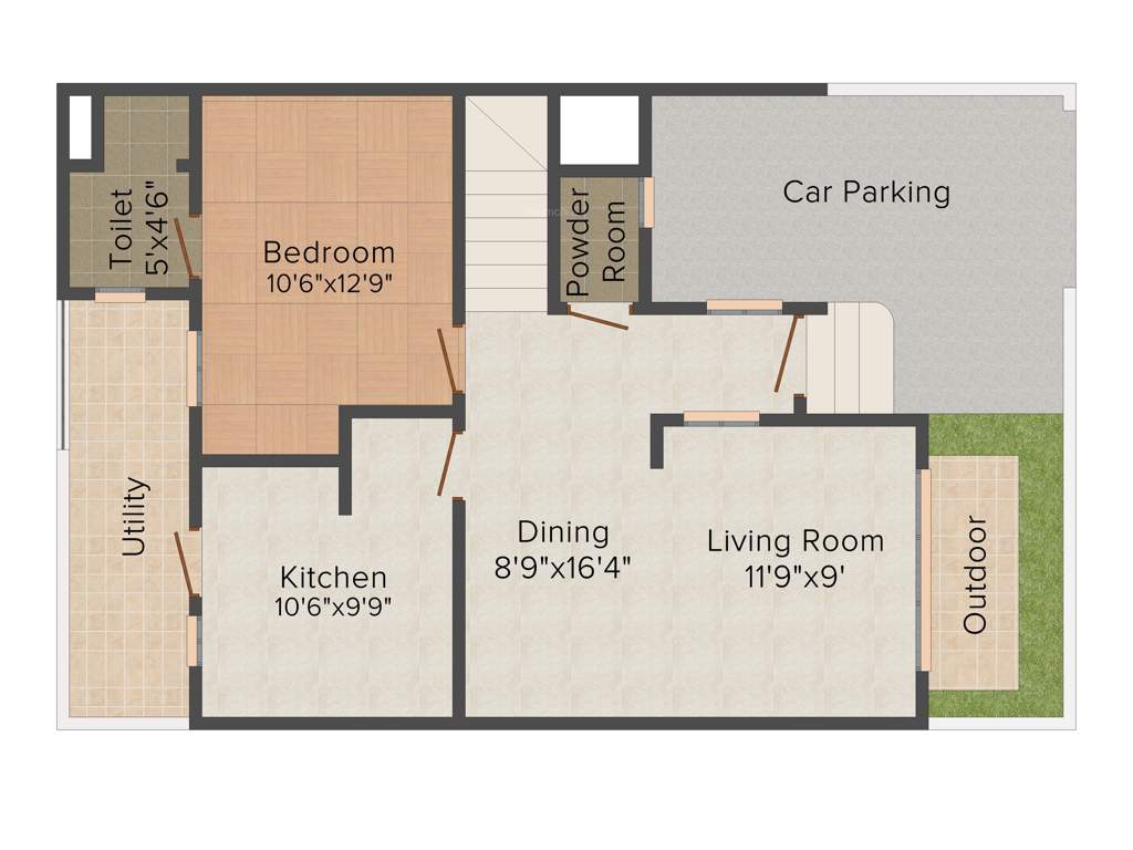 Shalimar Garden Bay Villa (2BHK+2T (1,333 sq ft) 1333 sq ft)
