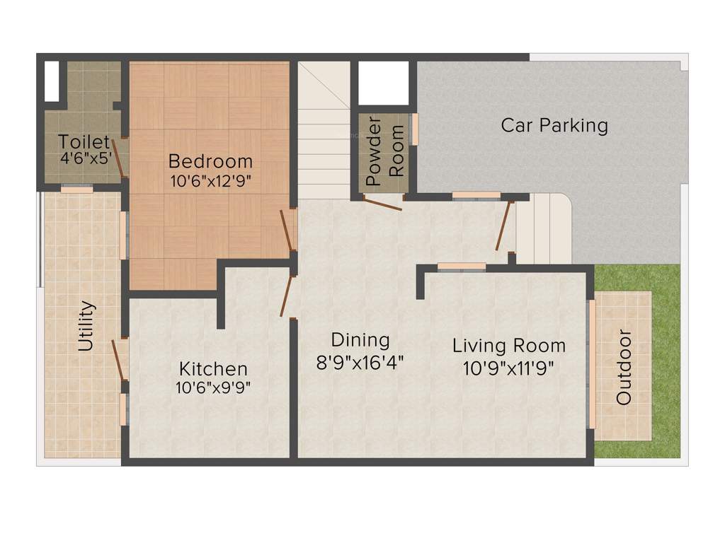 Shalimar Garden Bay Villa (3BHK+3T (1,747 sq ft) 1747 sq ft)