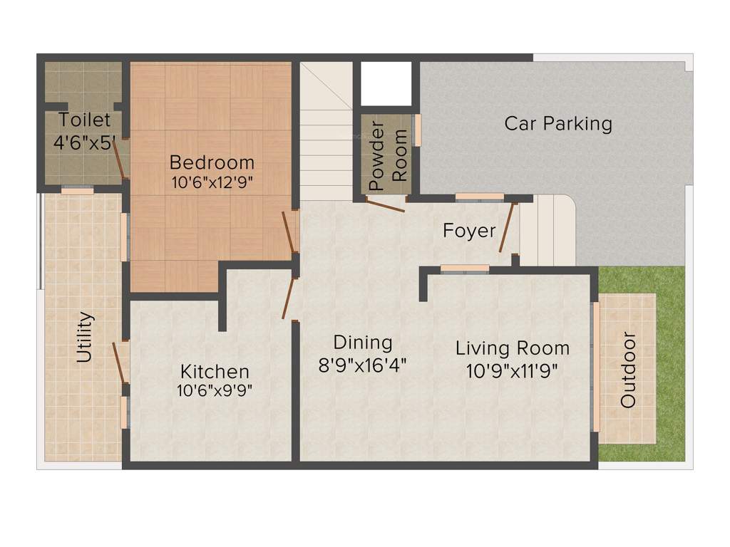 Shalimar Garden Bay Villa (3BHK+4T (1,977 sq ft) + Servant Room 1977 sq ft)