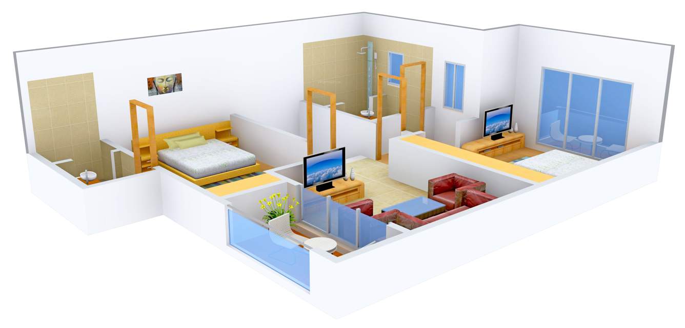 Shalimar Garden Bay Villa (3BHK+4T (1,977 sq ft) + Servant Room 1977 sq ft)