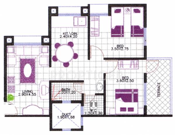 Thakkers Sant B (2BHK+2T (700 sq ft) 700 sq ft)