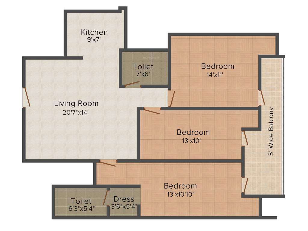 Ayda Estates Pvt Ltd Gold (3BHK+2T (1,510 sq ft) 1510 sq ft)
