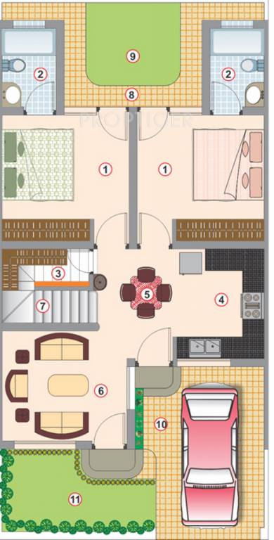 Chopra Aditya Residency (2BHK+2T (788 sq ft) 788 sq ft)